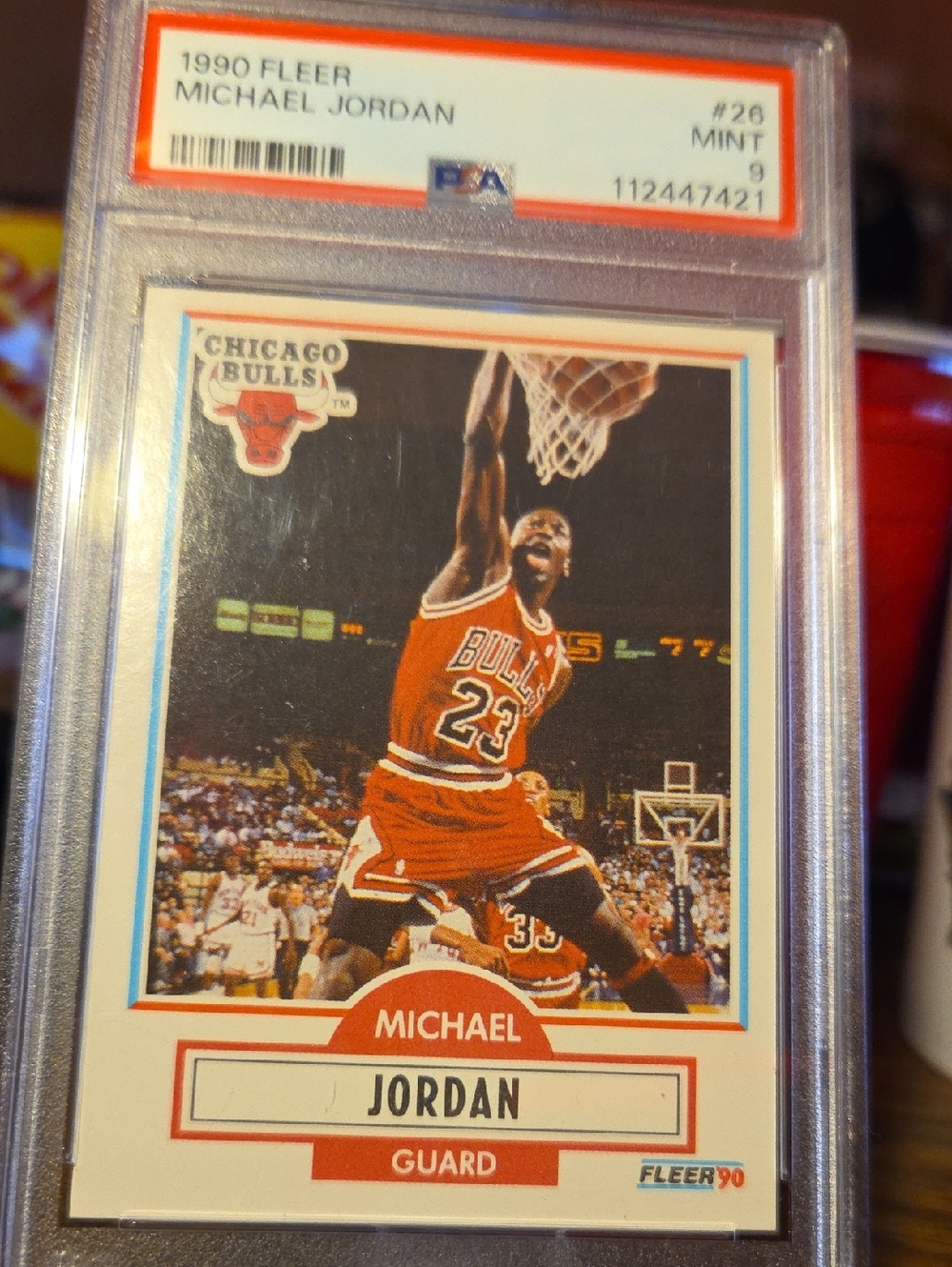 1990 Michael Jordan #26 Graded Basketball Card - Red